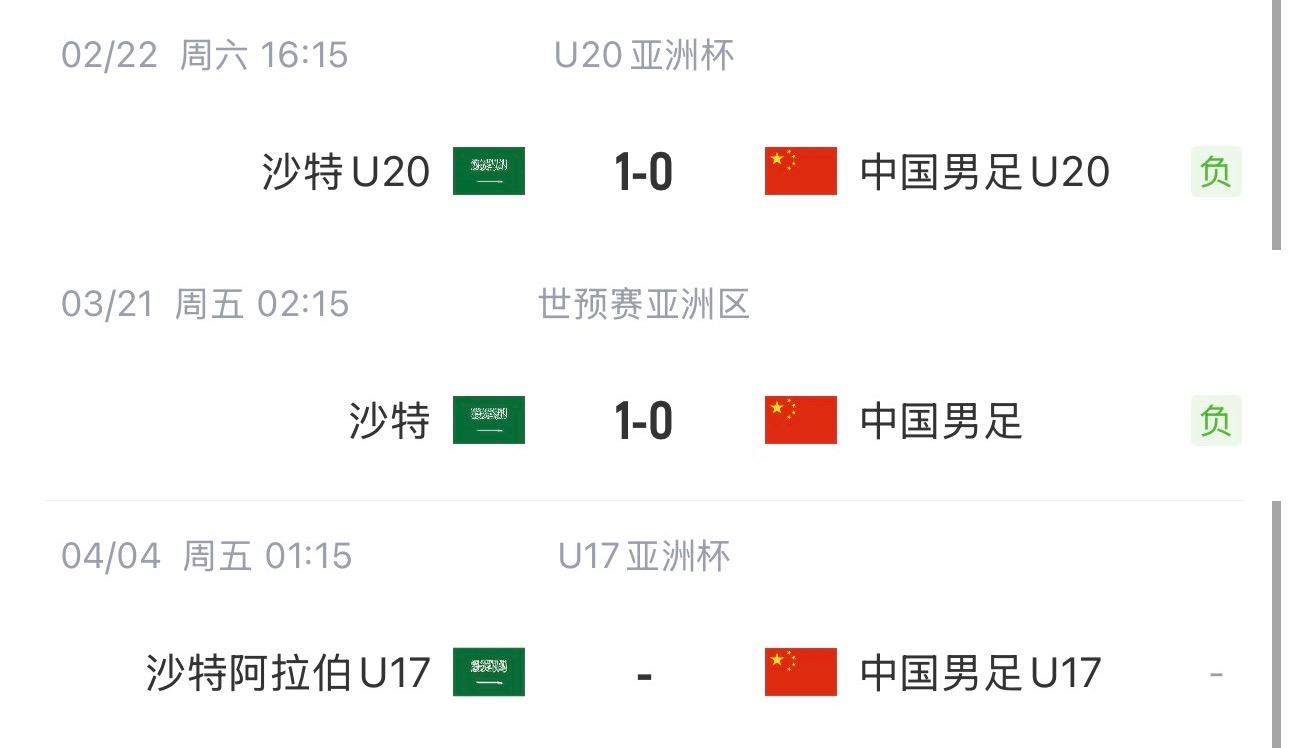 國字號三遇沙特！國少U17亞洲杯首戰(zhàn)對陣沙特，此前國足&國青均負